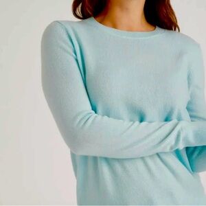 J.Crew Collection Light Blue 100% Italian Cashmere Crewneck Sweater, size S
